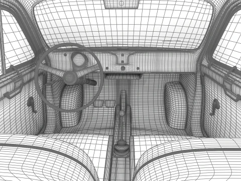 Fiat 500 N Sport 1959 3D Model