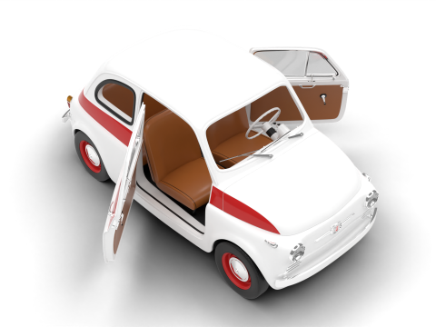 Fiat 500 N Sport 1959 HQ 3Dモデル
