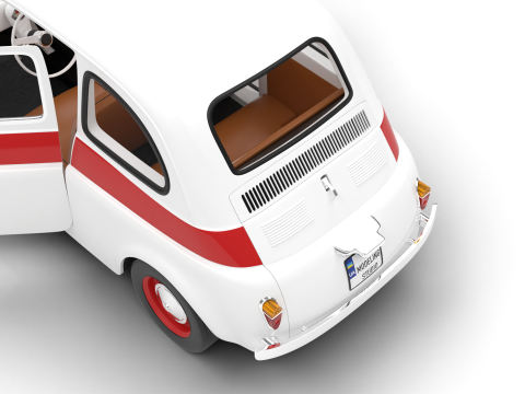 Fiat 500 N Sport 1959 HQ 3Dモデル