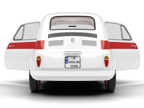 Fiat 500 N Sport 1959 HQ 3Dモデル