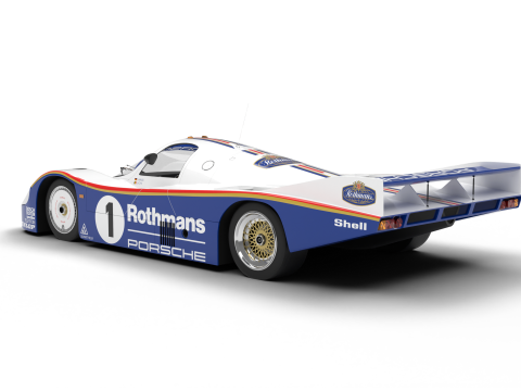 Porsche 956 Group C 1982 Rothmans Racing 3D Модель