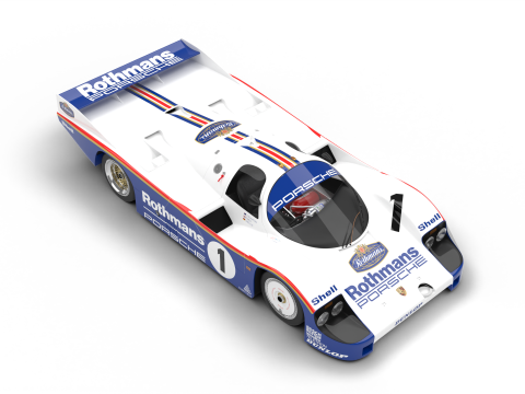 Porsche 956 Group C 1982 Rothmans Racing 3D Модель