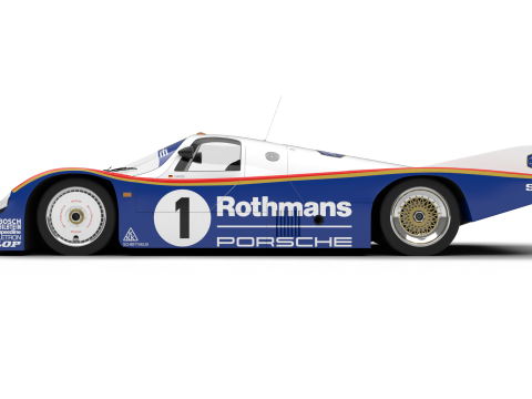 Porsche 956 Group C 1982 Rothmans Racing 3D Модель