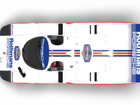 Porsche 956 Group C 1982 Rothmans Racing 3D Модель