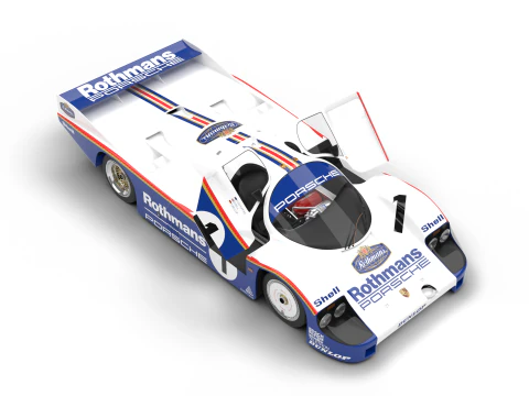 Porsche 956 Grupo C 1982 Rothmans Racing HQ Modelo 3D