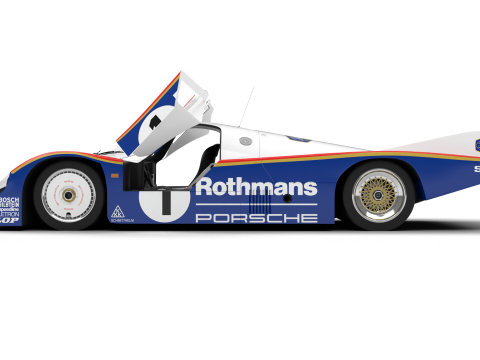 Porsche 956 Group C 1982 Rothmans Racing HQ 3D 模型