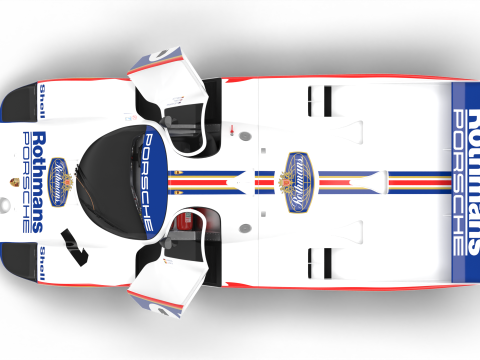 Porsche 956 Group C 1982 Rothmans Racing HQ 3D 模型