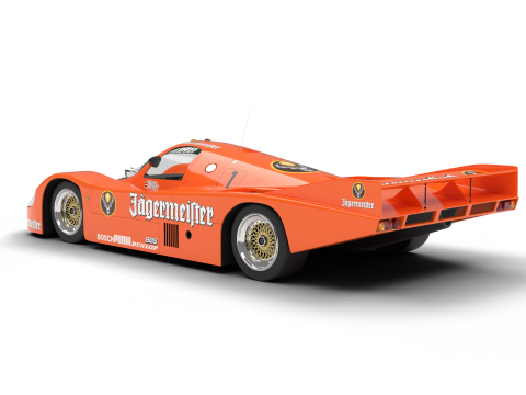 Porsche 956 Group C Brun Motorsport 1982 Jagermeister Racing Modello 3D
