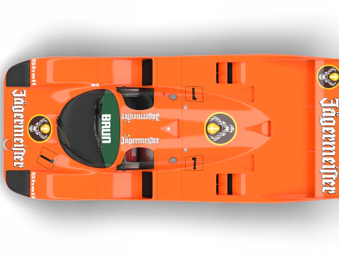 Porsche 956 Grupo C Brun Motorsport 1982 Jagermeister Racing Modelo 3D