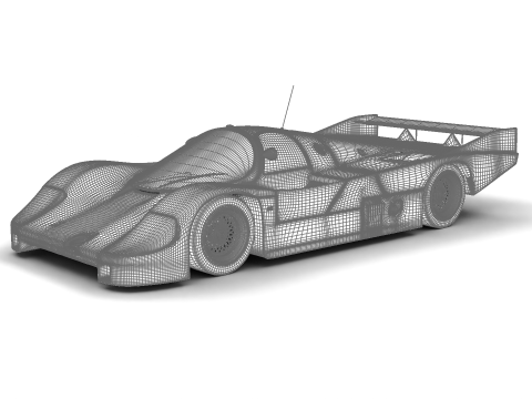 Porsche 956 Group C Brun Motorsport 1982 Jagermeister Racing Modello 3D