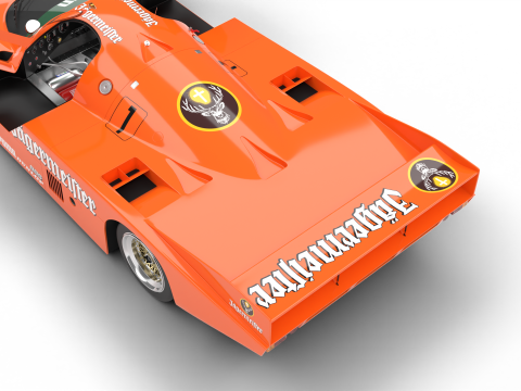 Porsche 956 Group C Brun Motorsport 1982 Jagermeister Racing HQ 3D 模型