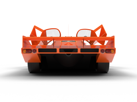 Porsche 956 Group C Brun Motorsport 1982 Jagermeister Racing HQ 3D 模型