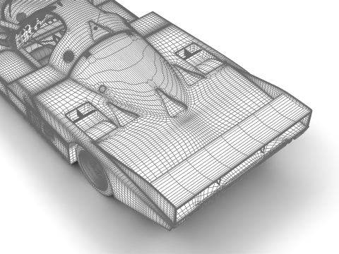 Porsche 956 Group C Brun Motorsport 1982 Jagermeister Racing HQ 3D 模型