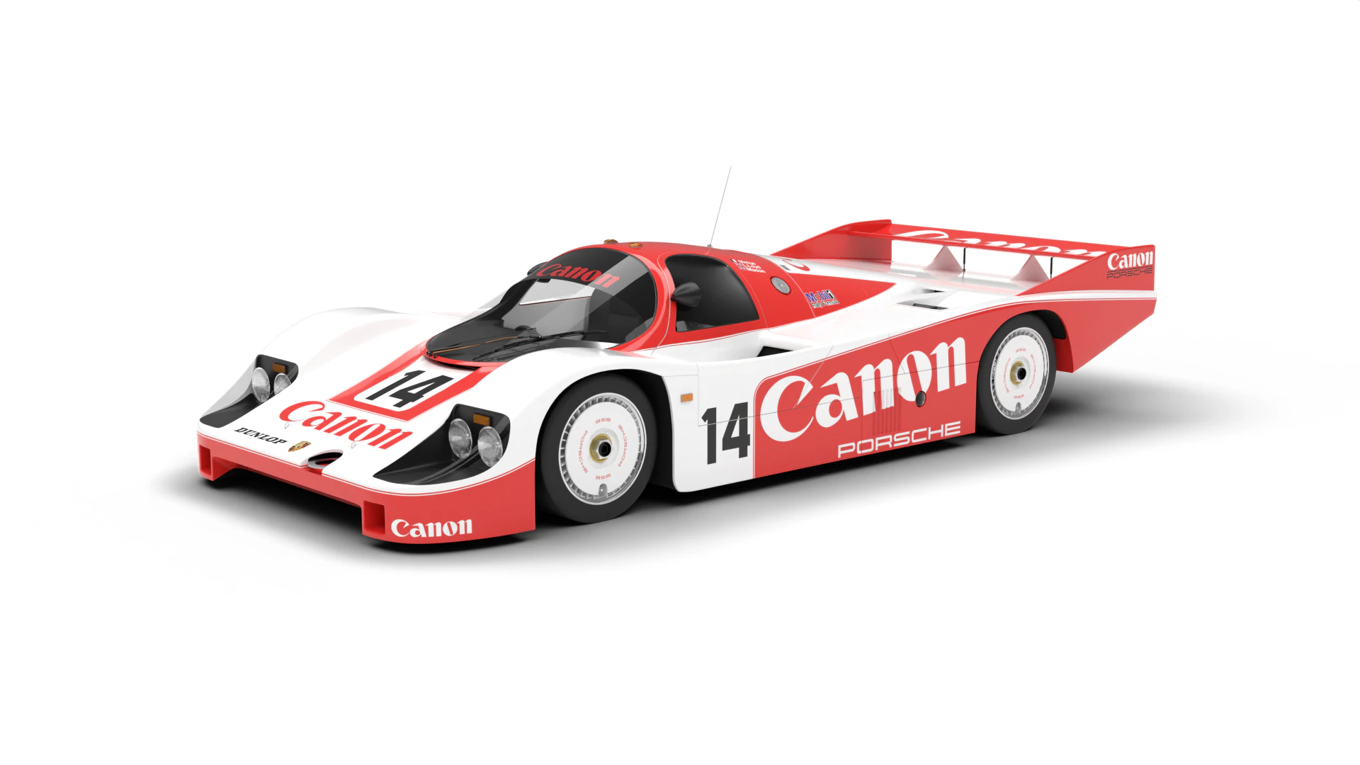 Porsche 956 Group C 1982 Canon Racing 3D Model .c4d .max .obj .3ds .fbx .stl .blend