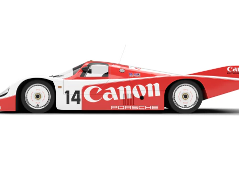 Porsche 956 Group C 1982 Canon Racing 3D Model