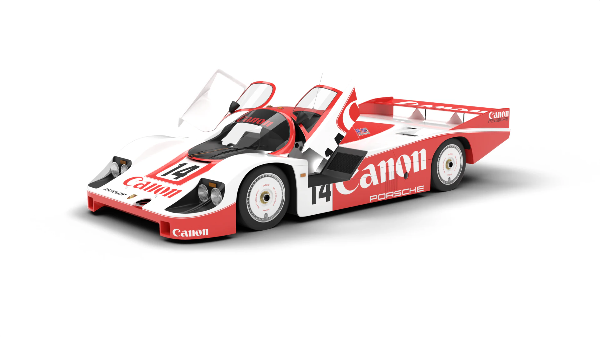 Porsche 956 Group C 1982 Canon Racing HQ 3D Model .c4d .max .obj .3ds .fbx .stl .blend 