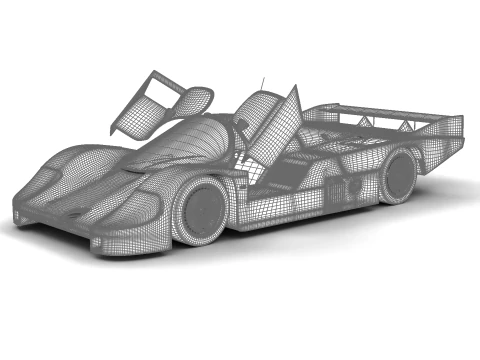 Porsche 956 Group C 1982 Canon Racing HQ 3D Model