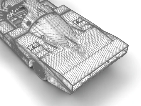Porsche 956 Group C 1982 Canon Racing HQ 3D Model