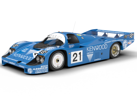 Porsche 956 Group C 1982 Kenwood Kremer Racing Modelo 3D