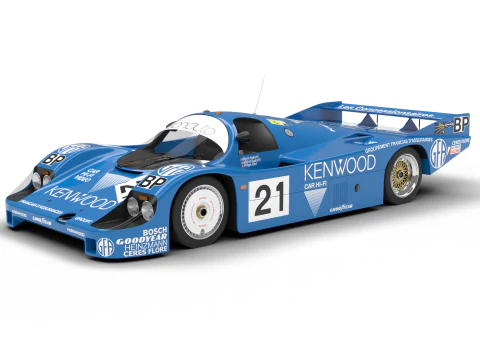 Porsche 956 Grupo C 1982 Kenwood Kremer Racing Modelo 3D