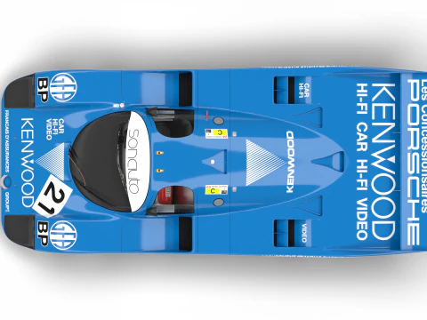 Porsche 956 Grupo C 1982 Kenwood Kremer Racing Modelo 3D