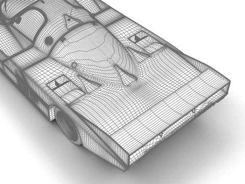 Porsche 956 Grupo C 1982 Kenwood Kremer Racing Modelo 3D