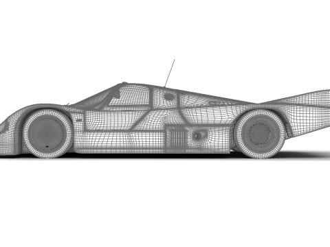 Porsche 956 Grupo C 1982 Kenwood Kremer Racing Modelo 3D
