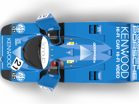 Porsche 956 Group C 1982 Kenwood Kremer Racing HQ Modelo 3D