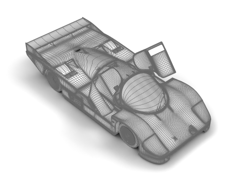Porsche 956 Group C 1982 Kenwood Kremer Racing HQ Modelo 3D