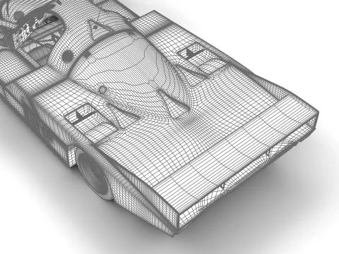 Porsche 956 Group C 1982 Kenwood Kremer Racing HQ 3D Model
