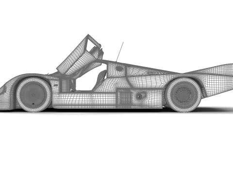 Porsche 956 Group C 1982 Kenwood Kremer Racing HQ 3D Model