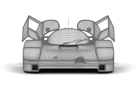 Porsche 956 Group C 1982 Kenwood Kremer Racing HQ 3D Model