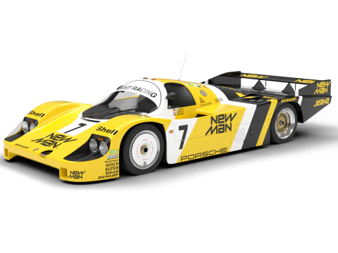 Porsche 956 Grup C 1982 NewMan Joest Racing 3D Model