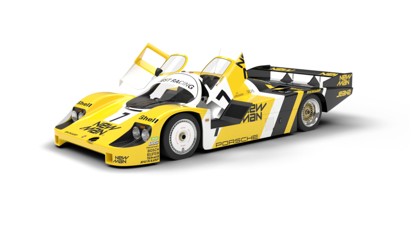 Porsche 956 Group C 1982 NewMan Joest Racing HQ 3D Model .c4d .max .obj .3ds .fbx .stl .blend