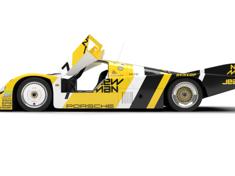 Porsche 956 Group C 1982 NewMan Joest Racing HQ 3D Model