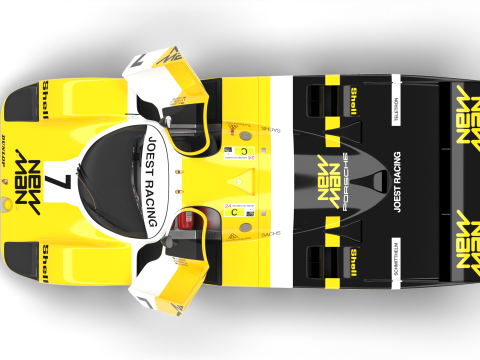 Porsche 956 Group C 1982 NewMan Joest Racing HQ 3D Model