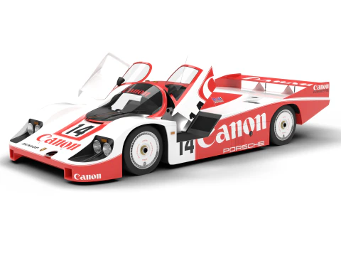 Pack Porsche 956 cars HQ interior 3D Model