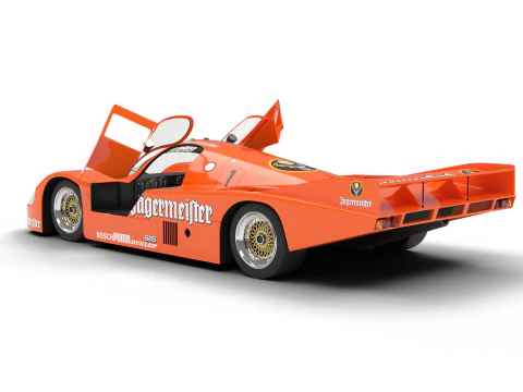 Pack Porsche 956 cars HQ interior 3D Model