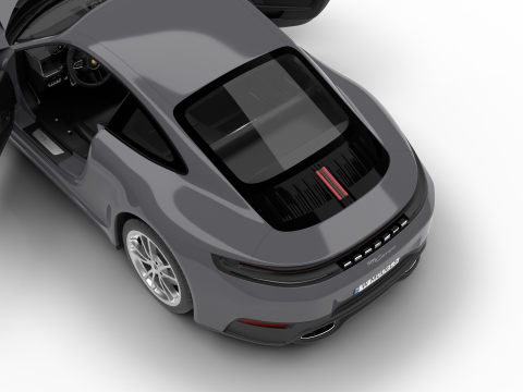 Porsche 911 Carrera 2025 HQ 3D 모델
