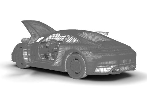 Porsche 911 Carrera 2025 HQ 3D 모델