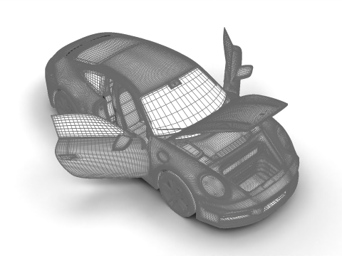 Porsche 911 Carrera 2025 HQ 3D 모델