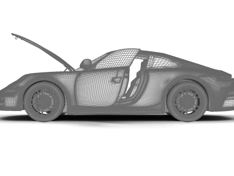 Porsche 911 Carrera 2025 HQ 3D 모델