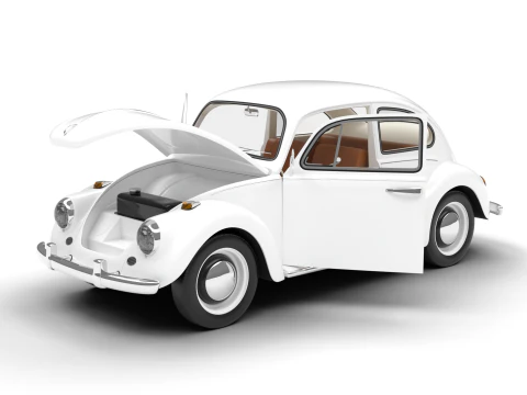 Volkswagen Fusca Tipo 1 1200 1965 HQ Modelo 3D