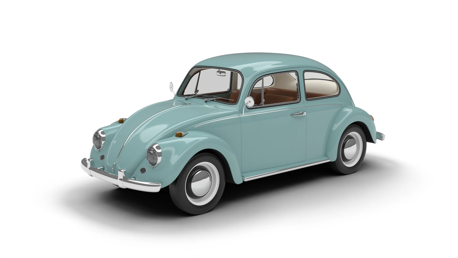 Volkswagen Beetle Type 1 1200 1965 3D Model .c4d .max .obj .3ds .fbx .stl .blend 