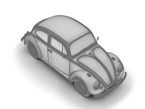 Volkswagen Beetle Type 1 1200 1965 Modelo 3D