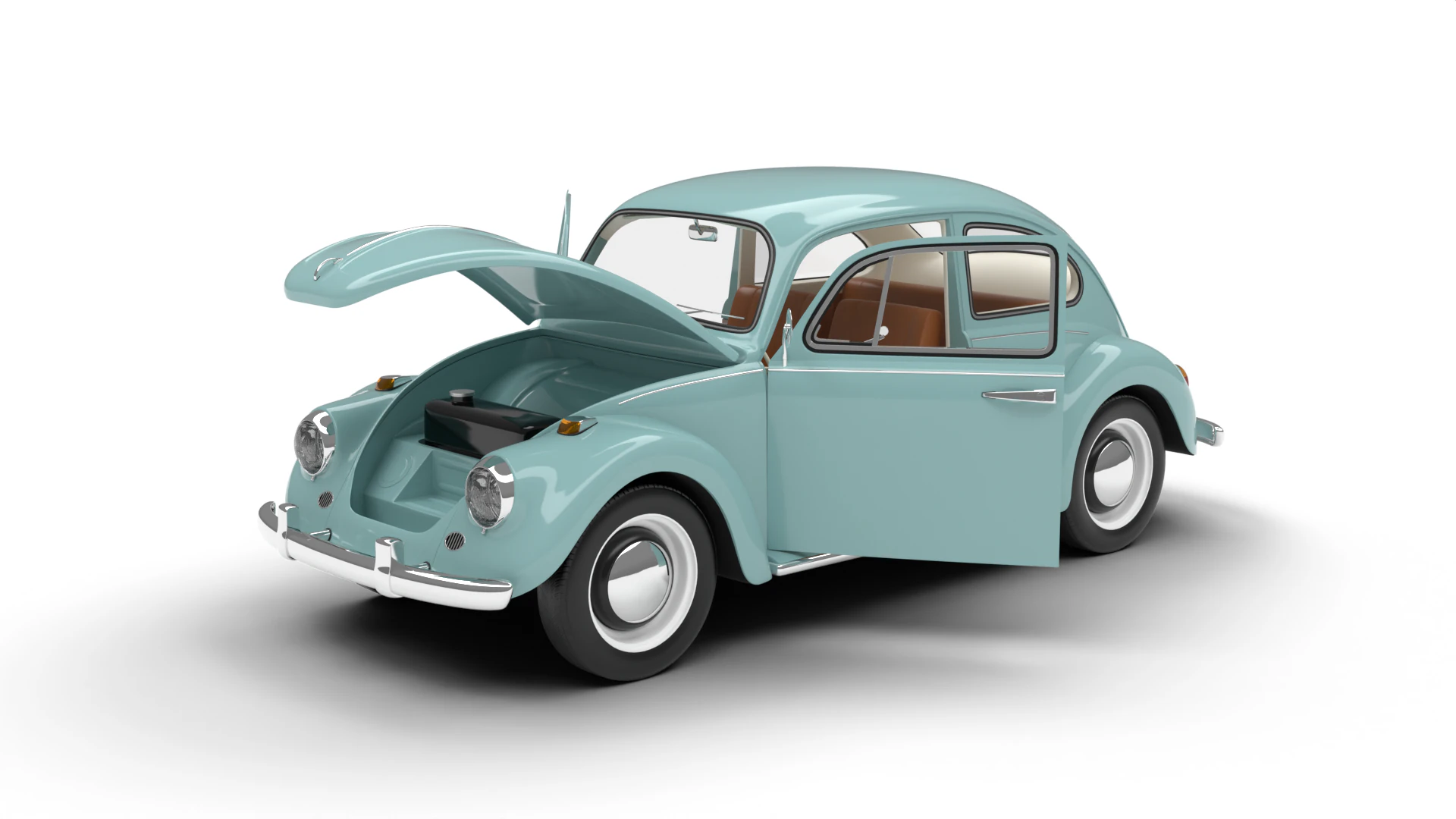Volkswagen Beetle Type 1 1200 1965 HQ 3D Model .c4d .max .obj .3ds .fbx .stl .blend 