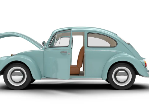 Volkswagen Beetle Type 1 1200 1965 HQ 3D Model