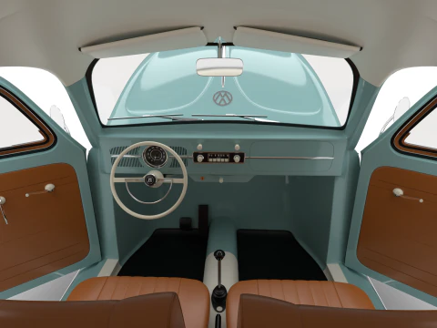Volkswagen Beetle Type 1 1200 1965 HQ 3D Model