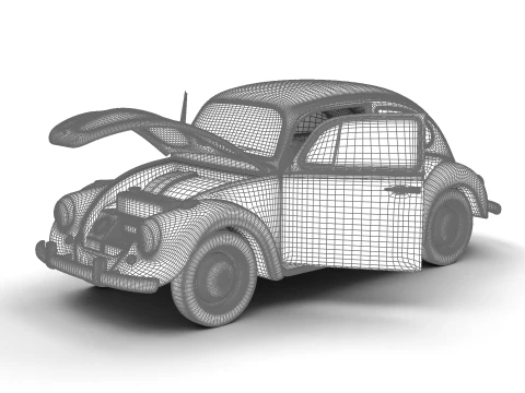 Volkswagen Beetle Type 1 1200 1965 HQ 3D Model