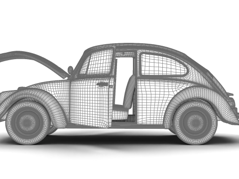 Volkswagen Beetle Type 1 1200 1965 HQ Modelo 3D